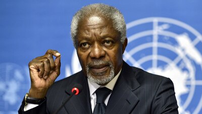 Kofi Annan ganó esa distinción cuando dirigía a la ONU