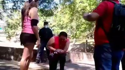 La joven, quien se ejercitaba en un parque de Villahermosa, pidió auxilio a los elementos de la policía local