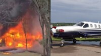 Avioneta se estrella contra una vivienda y provoca incendio en bosque de Minnesota