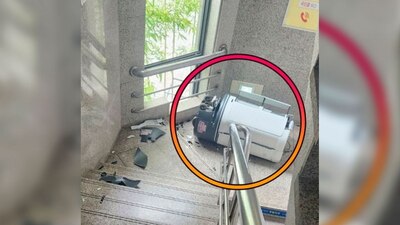 El robot terminó en la parte baja de las escaleras; ya investigan el caso