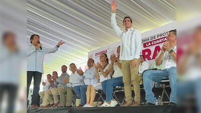 El también ex clavadista agradeció a la dirigencia nacional de Morena, en particular a Mario Delgado