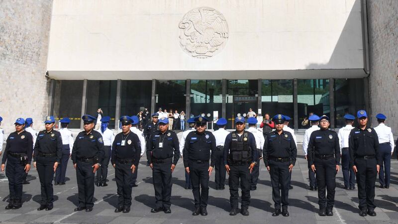 FOTOS: Con Policía Auxiliar, así reabrió el Museo de Antropología e Historia