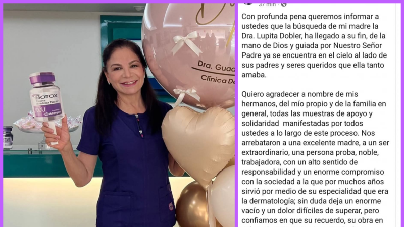 Hallan cuerpo de la doctora Lupita Dobler, confirman familiares