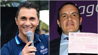 El exportero Adolfo Ríos y el exdelantero Cuauhtémoc Blanco
