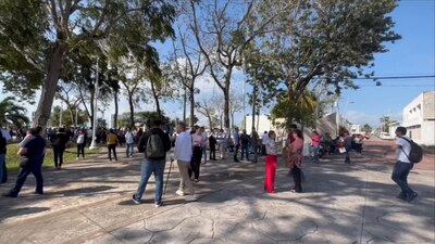 Por el movimiento, algunos edificios fueron evacuados