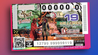 El billete de la Lotería Nacional hace alusión a las tradiciones del Día de Muertos