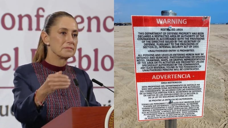 Confirma Sheinbaum que letreros restrictivos sí fueron colocados por EU en playas mexicanas