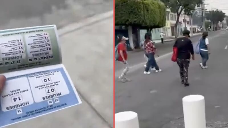 Mujer increpa a repartidoras de supuestos ‘acordeones’ para votar en la Elección Judicial