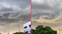 ¿Es un tornado? Captan impresionante ‘remolino’ de nubes en el cielo de CDMX