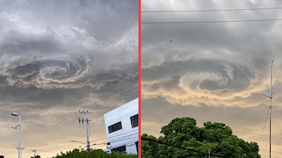 ¿Es un tornado? Captan impresionante ‘remolino’ de nubes en el cielo de CDMX