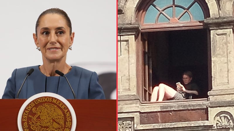 “¿Qué dice del PRI en el 68?“: Sheinbaum responde a polémica de mujer en ventana de Palacio Nacional