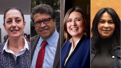 Claudia Sheinbaum, Ricardo Monreal, Xóchitl Gálvez y Dione Anguiano