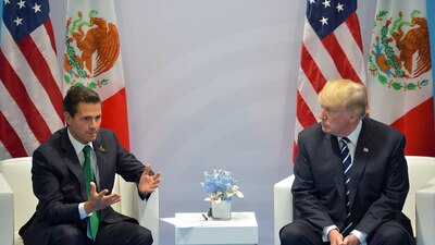 Peña Nieto y Donald Trump durante la Cumbre del G20