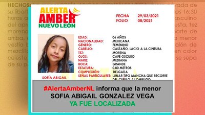 La menor fue privada de su libertad en San Pedro Garza García
