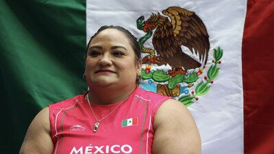 La mexiquense ganó en el impulso de bala F54, con una marca de 8.06 metros