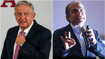 El presidente López Obrador se mofó de un atuendo que usó Felipe Calderón