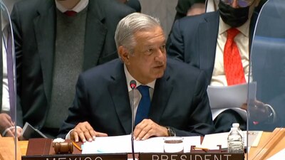 AMLO habló sobre corrupción y pobreza ante el Consejo de Seguridad de la ONU
