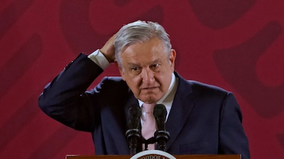 El presidente durante una de sus conferencias mañaneras