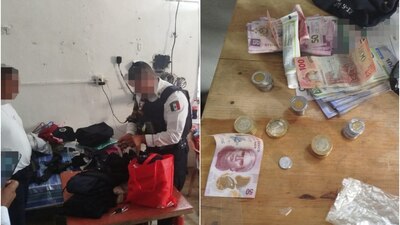 Tras el cateo, se aseguraron drogas y dinero en efectivo
