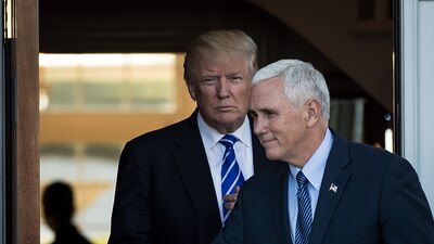El presidente electo de Estados Unidos, Donald Trump, y su vicepresidente electo, Mike Pence