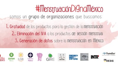 La propuesta es impulsada por la colectiva #MenstruaciónDignaMéxico