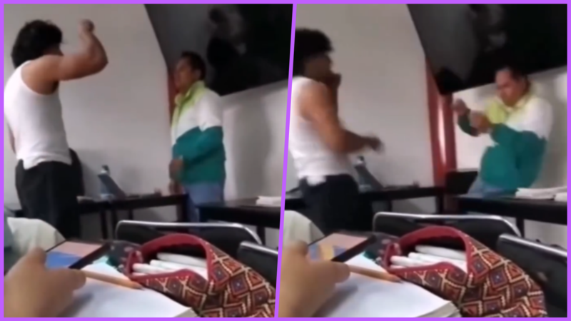 VIDEO: Alumno de la UPT Hidalgo da golpiza a profesor y lo acusa de haberse burlado de él