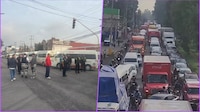 Transportistas bloquean la México-Puebla tras ataque a una unidad; reportan kilométrica fila