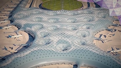 Así se vería desde el cielo el Nuevo Aeropuerto Internacional de México