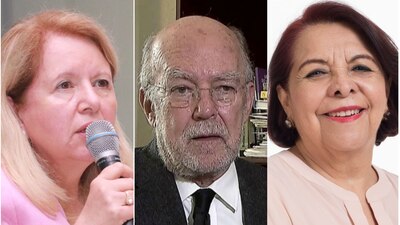 Loretta Ortíz, Juan Luis González y Celia Maya