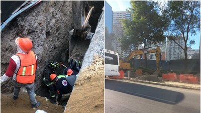 Se trataba de obras de sustitución del sistema de drenaje en Miguel Hidalgo