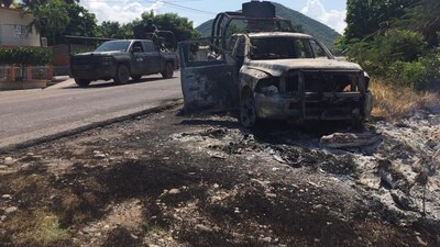 Trece policías fueron asesinados este 15 de octubre durante una emboscada en Aguililla, Michoacán