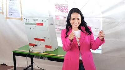 Estuvo acompañada de su familia