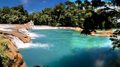 Las cascadas de Agua Azul fueron declaradas Reserva Natural de la Biósfera desde 1980