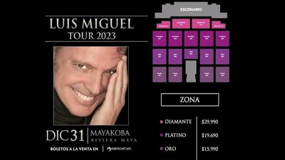 Realizará un concierto el próximo 31 de diciembre en la Riviera Maya, al sureste del país