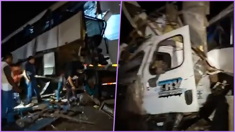 Choque de autobús y tráiler deja cuatro muertos en Nayarit