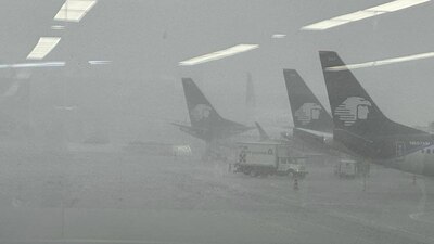 Se reportaron retrasos en vuelos por las tormentas