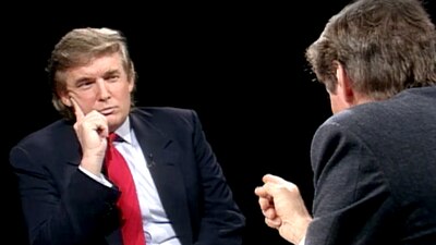 El millonario durante una entrevista con el periodista Charlie Rose