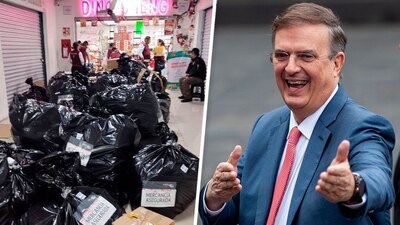 El secretario detalló que durante la intervención en la Plaza Izazaga 89 se aseguraron 262 mil 334 productos