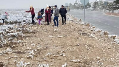 Las montañas se pintaron de blanco derivado de las heladas y las precipitaciones