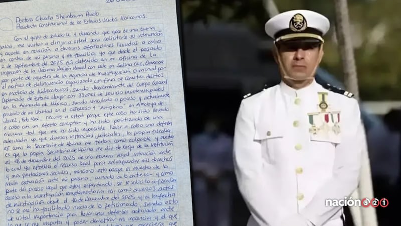 Vicealmirante señalado por huachicol fiscal pide ayuda a Sheinbaum, mediante una carta
