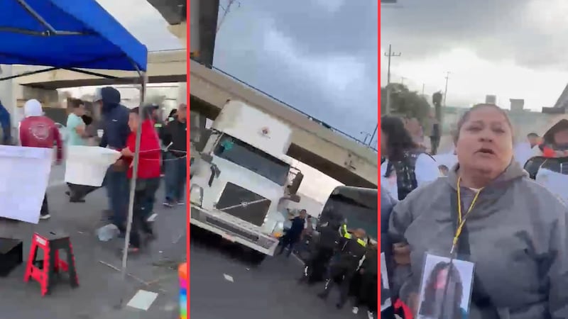 Conductores agreden a madres buscadoras que mantienen bloqueada la México-Toluca