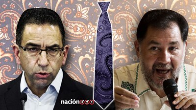 Una corbata desató los comentarios tanto de Lozano como de Noroña