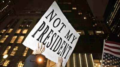 Protestas contra el triunfo de Donald Trump en Nueva York