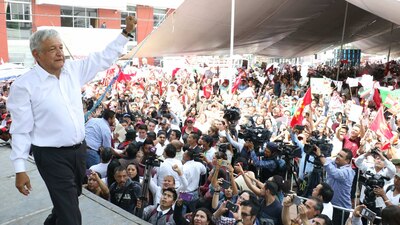 El candidato de Juntos Haremos Historia aseguró que puede llegar a tener hasta un 70% en la intención de voto