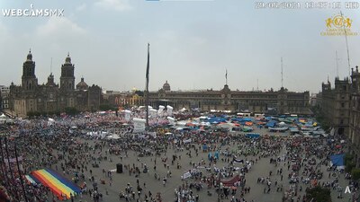 Los morenistas acuden a la plancha del Zócalo para acompañar a las candidatas