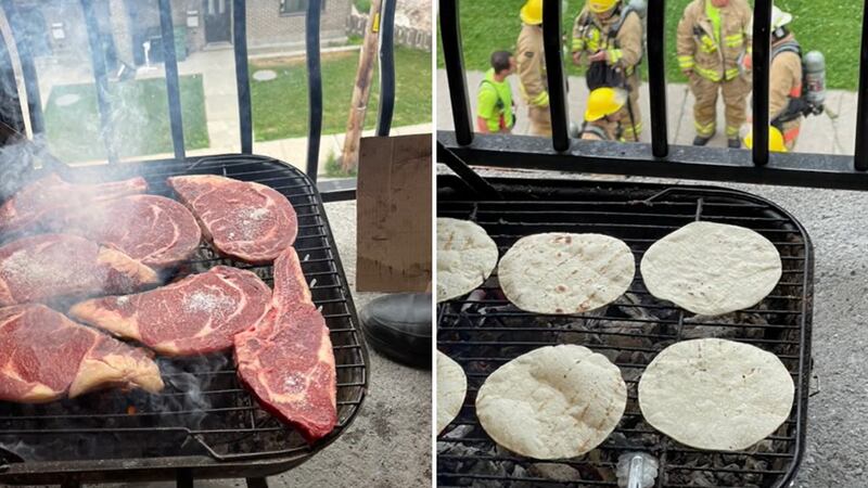 Mexicano hace carnita asada en Canadá y termina rodeado de bomberos