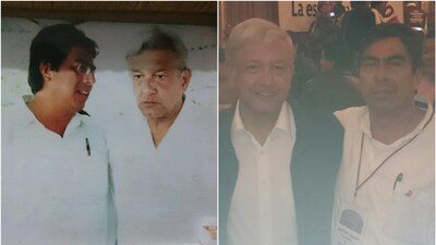 José Ángel Gerónimo Jiménez y Andrés Manuel López Obrador