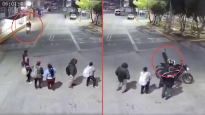 Personas encapuchadas a bordo de una moto asaltaron a personas que esperaban el transporte, les arrebataron mochilas y celulares