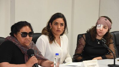 La diputada de la CDMX, Alessandra Rojo de la Vega (centro), fue la principla impulsora de los cambios en el Código Penal
