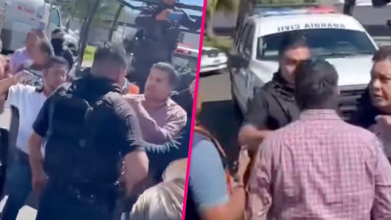 Alcalde de Uruapan se enfrenta a agentes de la Guardia Civil en Michoacán; riña termina en golpes